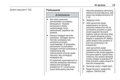 2018-2019 Opel Cascada Owner's Manual | Polish