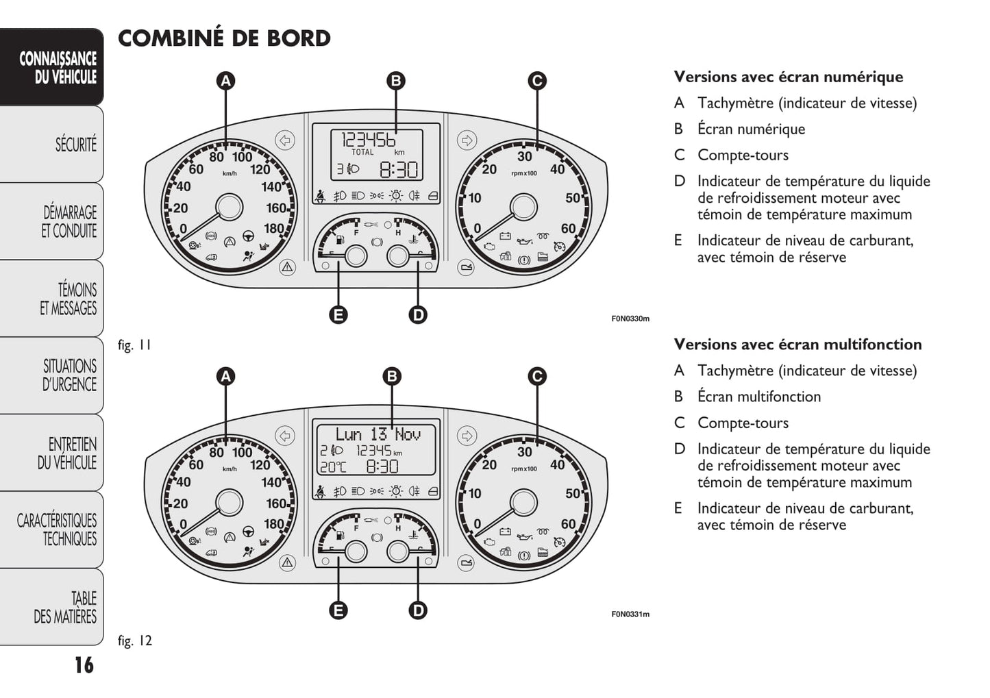 2006-2014 Fiat Ducato Euro 4 Manuel du propriétaire | Français