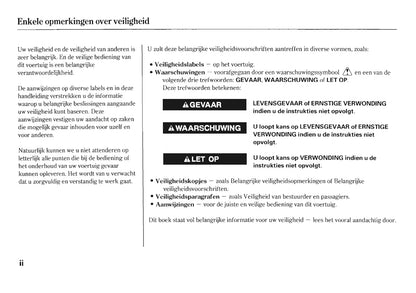 2005-2006 Honda HR-V Owner's Manual | Dutch