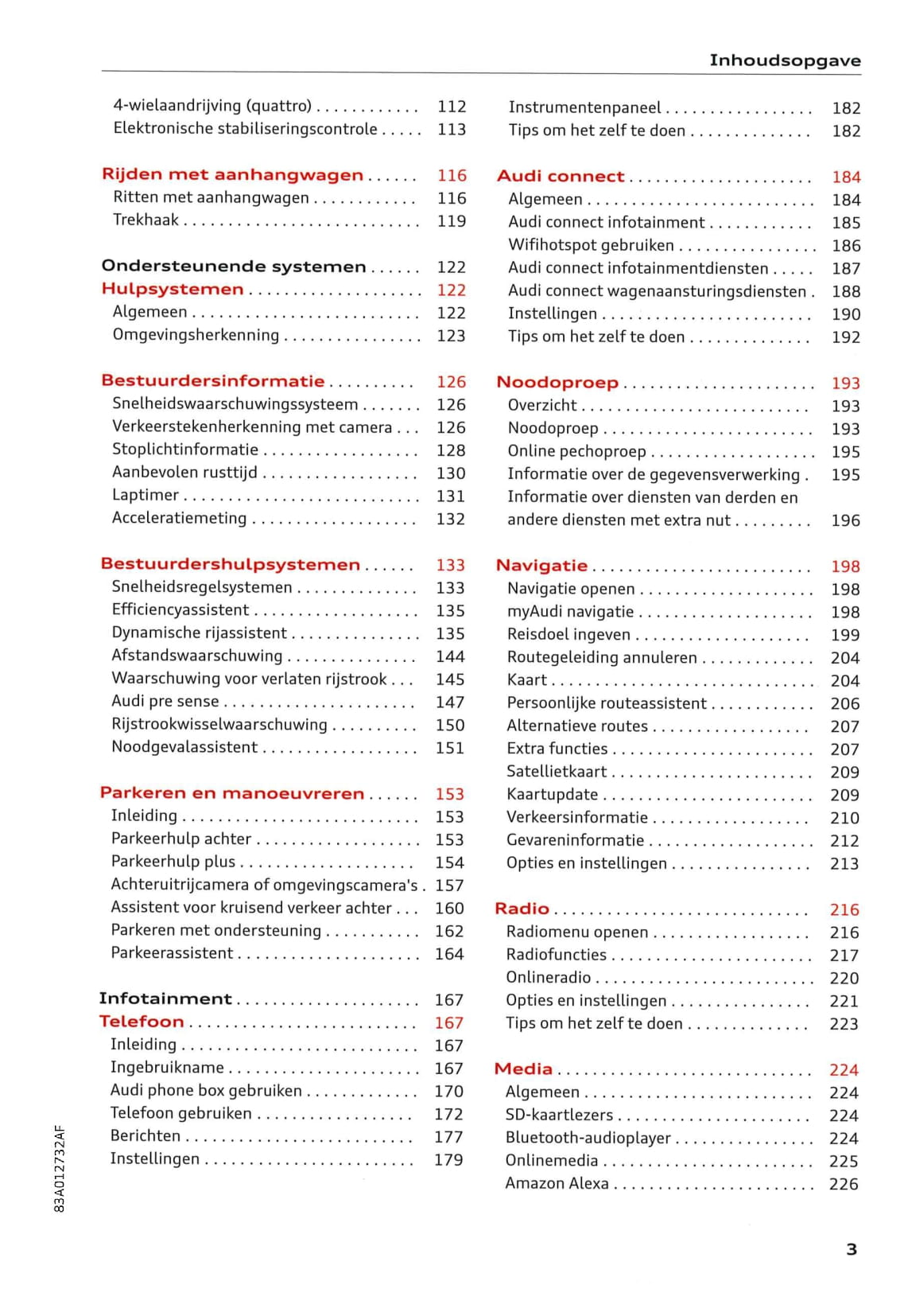 2018-2021 Audi Q3/Q3 Sportback/RS Q3 Owner's Manual | Dutch