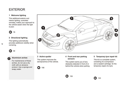 2011-2013 Peugeot RCZ Manuel du propriétaire | Anglais