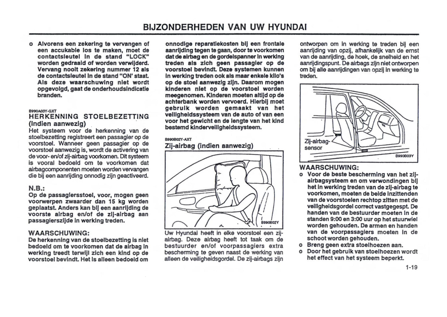 2000-2001 Hyundai Trajet Gebruikershandleiding | Nederlands