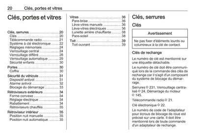 2017-2018 Opel Mokka/Mokka X Owner's Manual | French