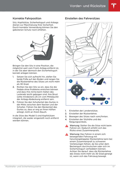 2013-2016 Tesla Model S Owner's Manual | German