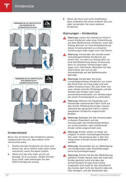 2013-2016 Tesla Model S Owner's Manual | German