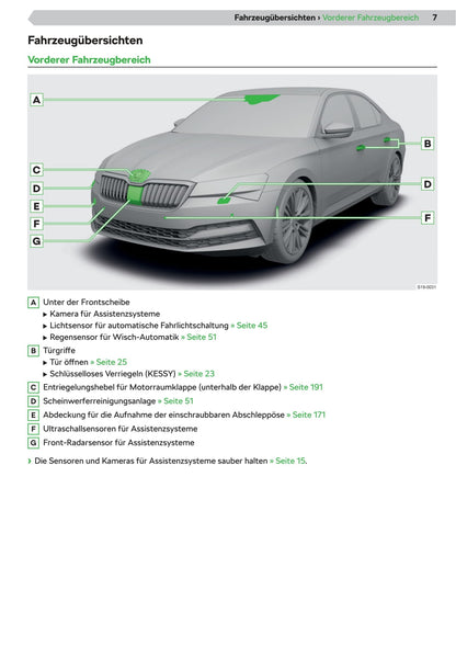 2019-2020 Skoda Superb Owner's Manual | German