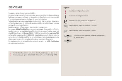 2021-2022 DS Automobiles DS 4 Owner's Manual | French