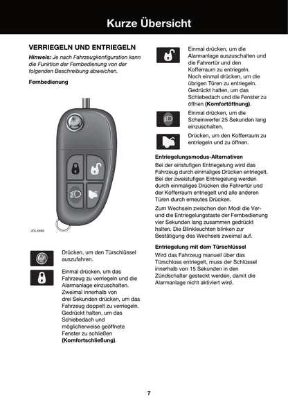 2006-2007 Jaguar X-Type Owner's Manual | German