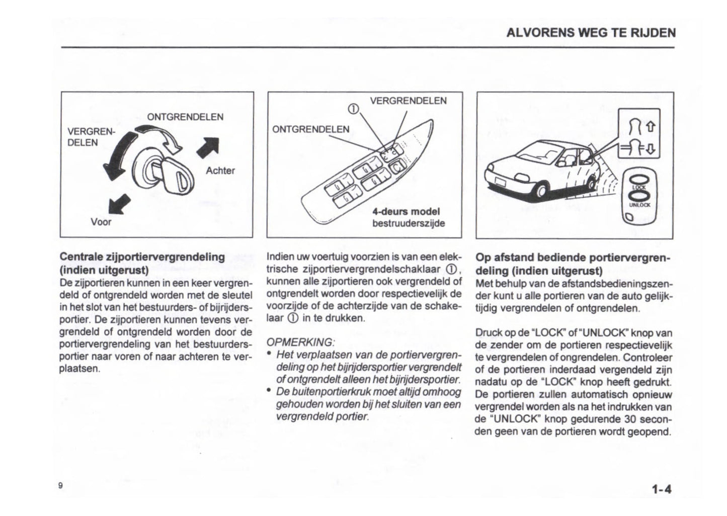 1999-2000 Subaru Justy Gebruikershandleiding | Nederlands