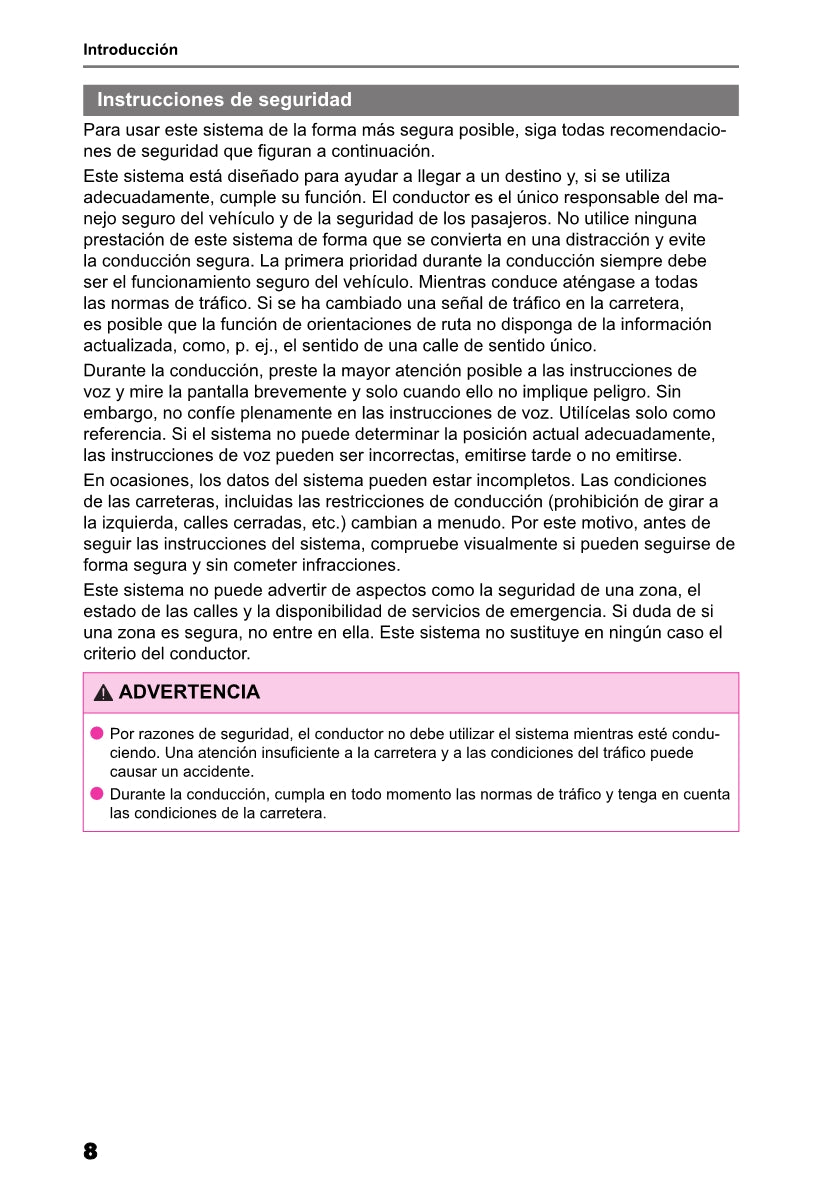 Toyota bZ4X Multimedia Manual de Instrucciones 2022 - 2023