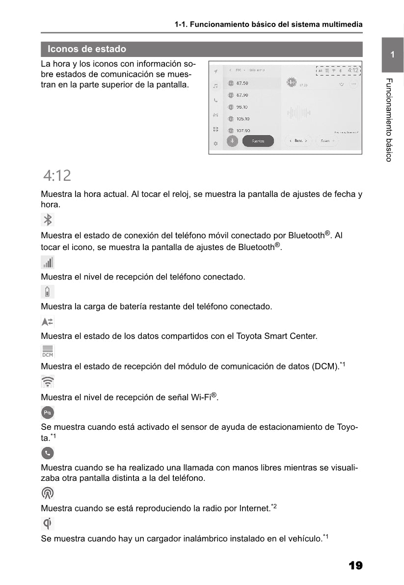 Toyota bZ4X Multimedia Manual de Instrucciones 2022 - 2023