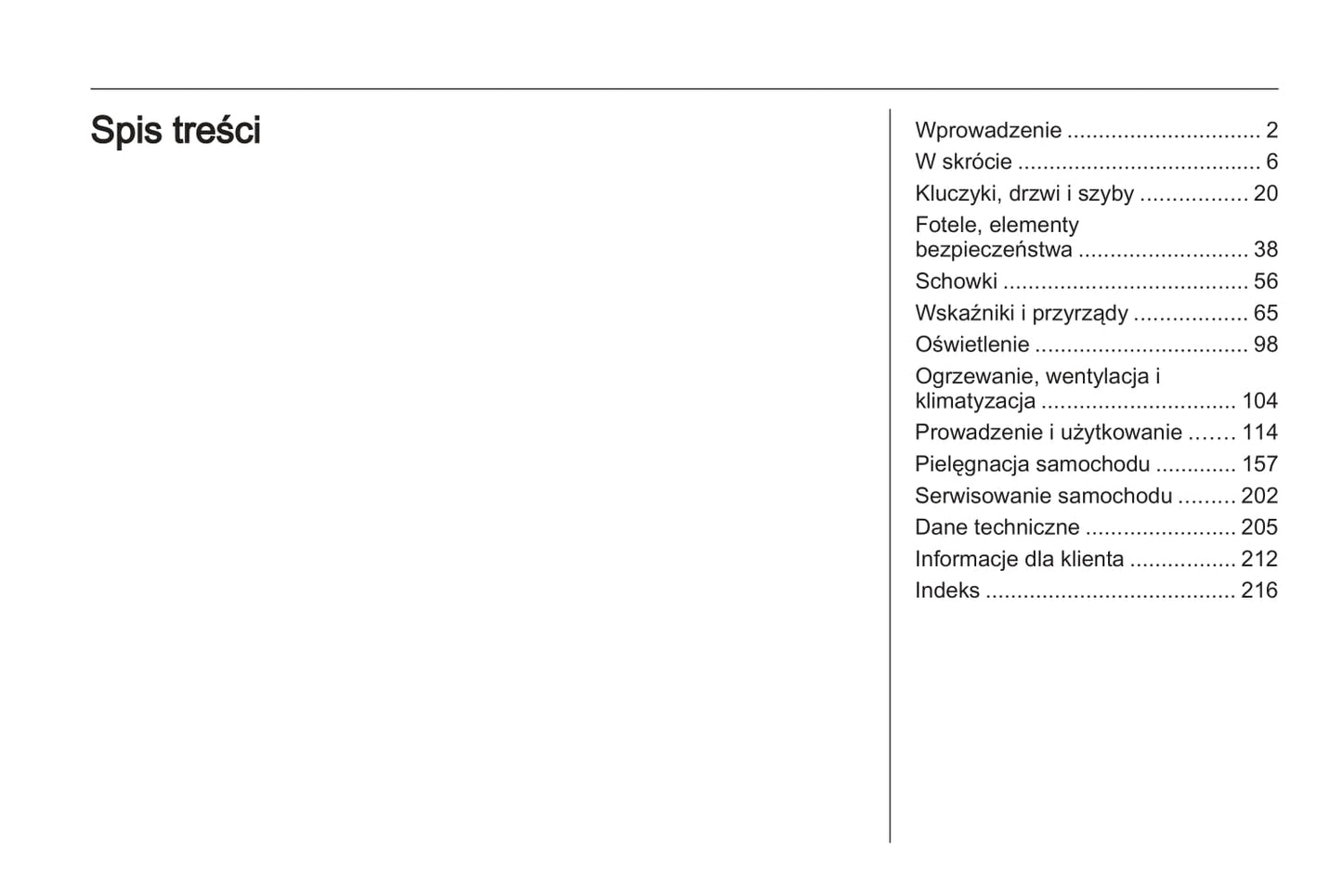 2012-2013 Opel Ampera Owner's Manual | Polish