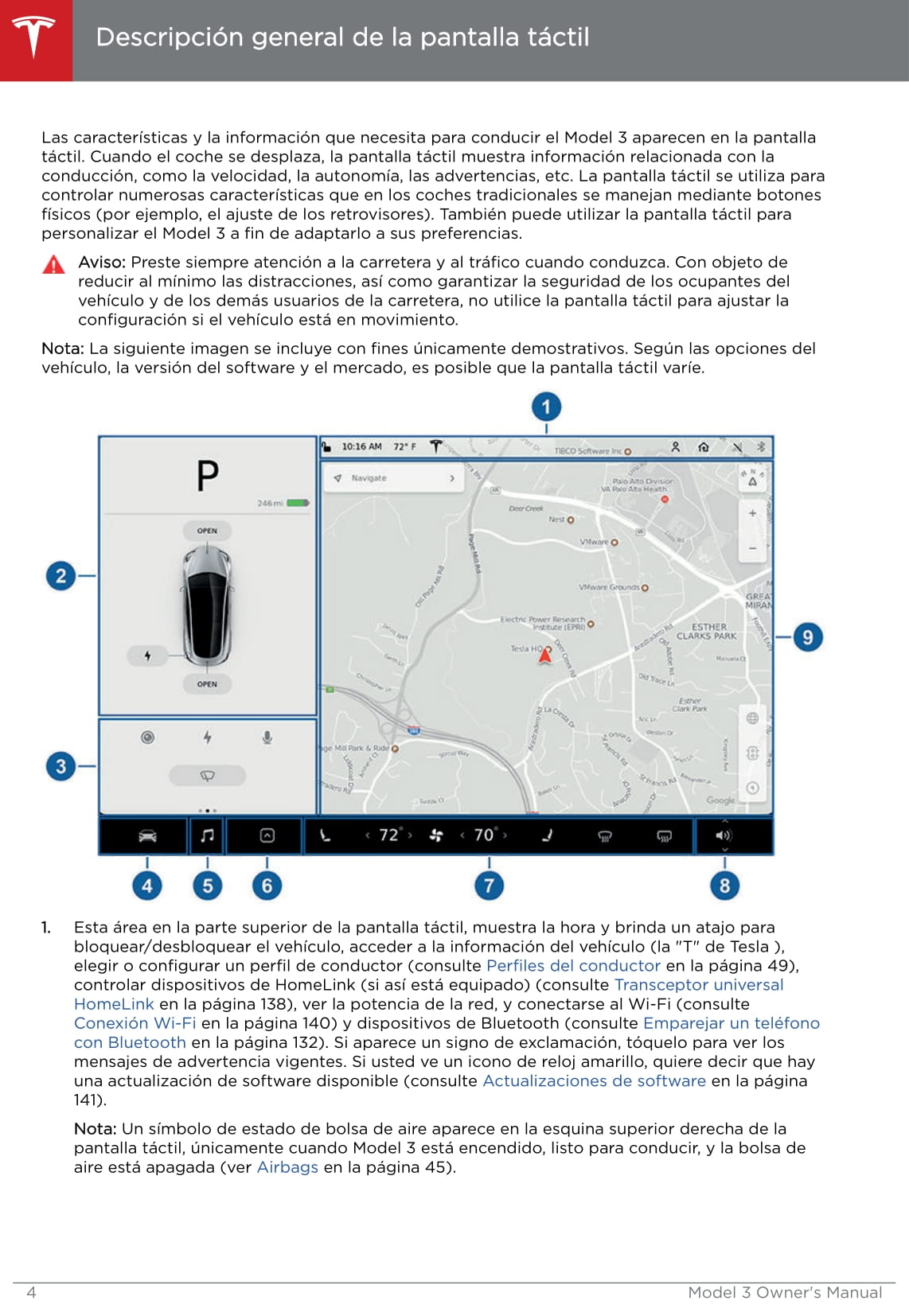 2019 Tesla Model 3 Gebruikershandleiding | Spaans