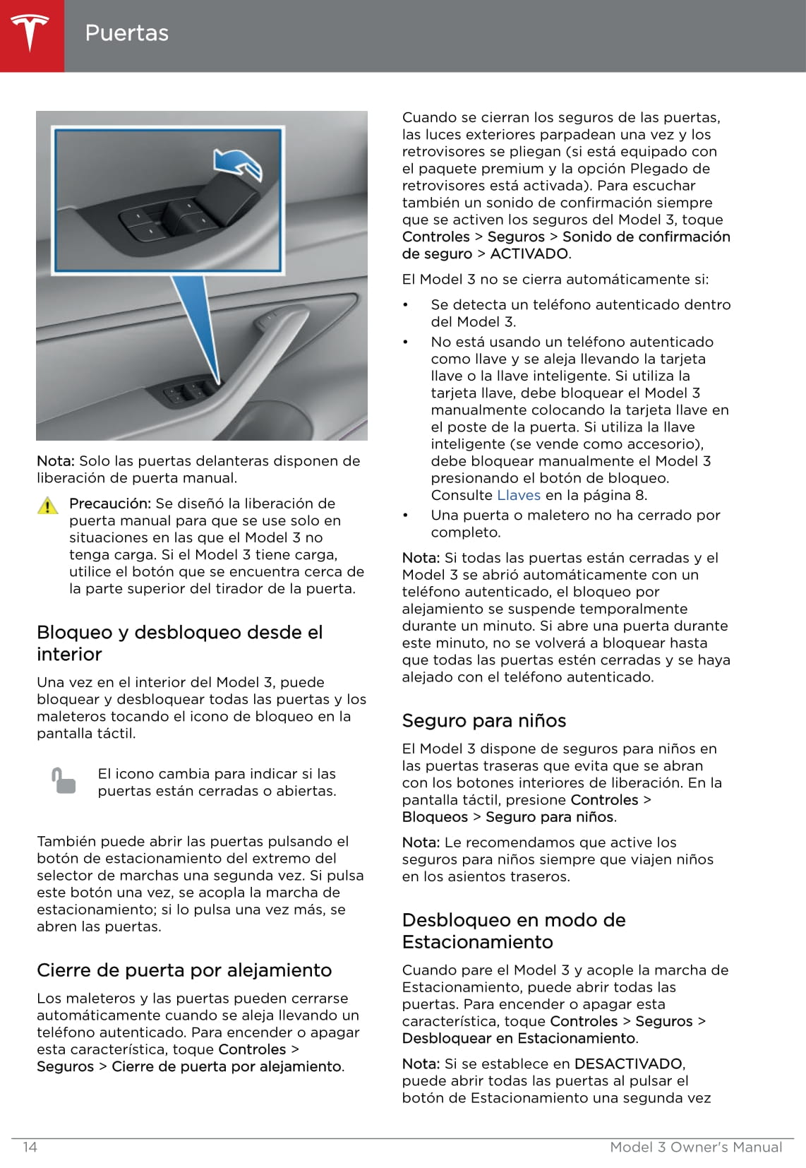 2019 Tesla Model 3 Manuel du propriétaire | Espagnol