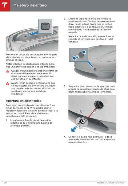 2019 Tesla Model 3 Gebruikershandleiding | Spaans