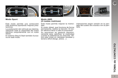 2012-2013 Peugeot 3008 HYbrid4 Manuel du propriétaire | Espagnol