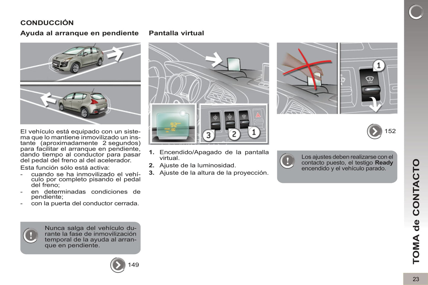 2012-2013 Peugeot 3008 HYbrid4 Manuel du propriétaire | Espagnol