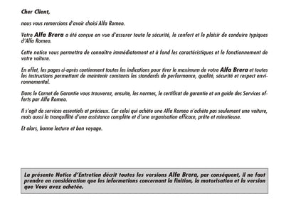 2008-2011 Alfa Romeo Brera Manuel du propriétaire | Français