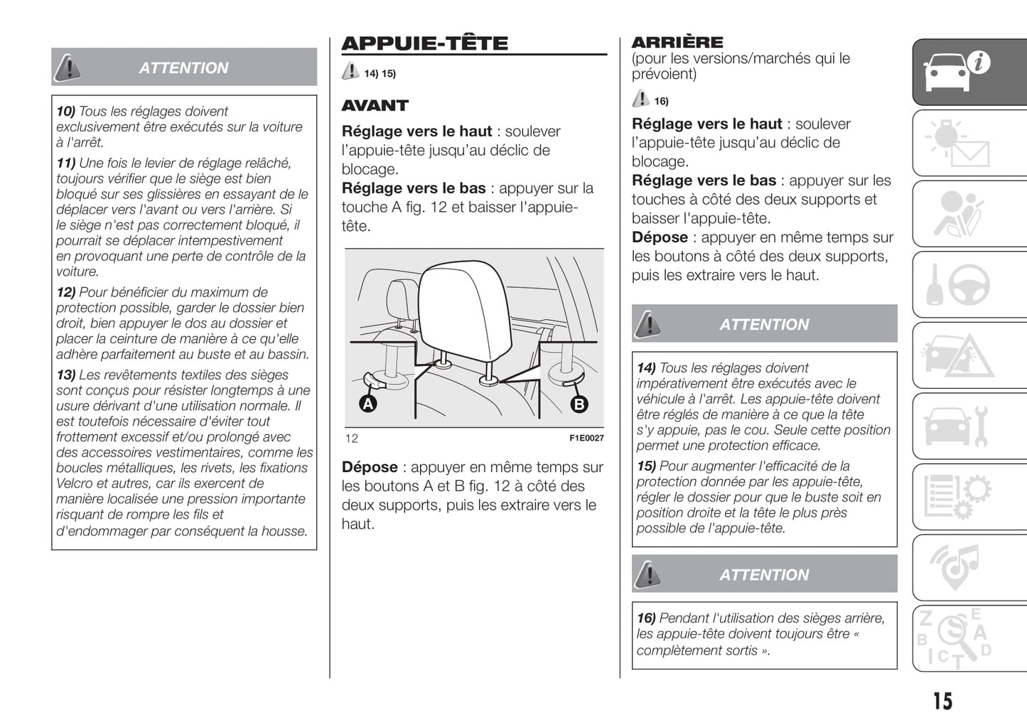 2018-2019 Fiat Punto Owner's Manual | French