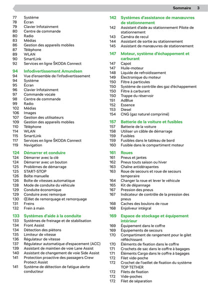 2019-2020 Skoda Scala Owner's Manual | French