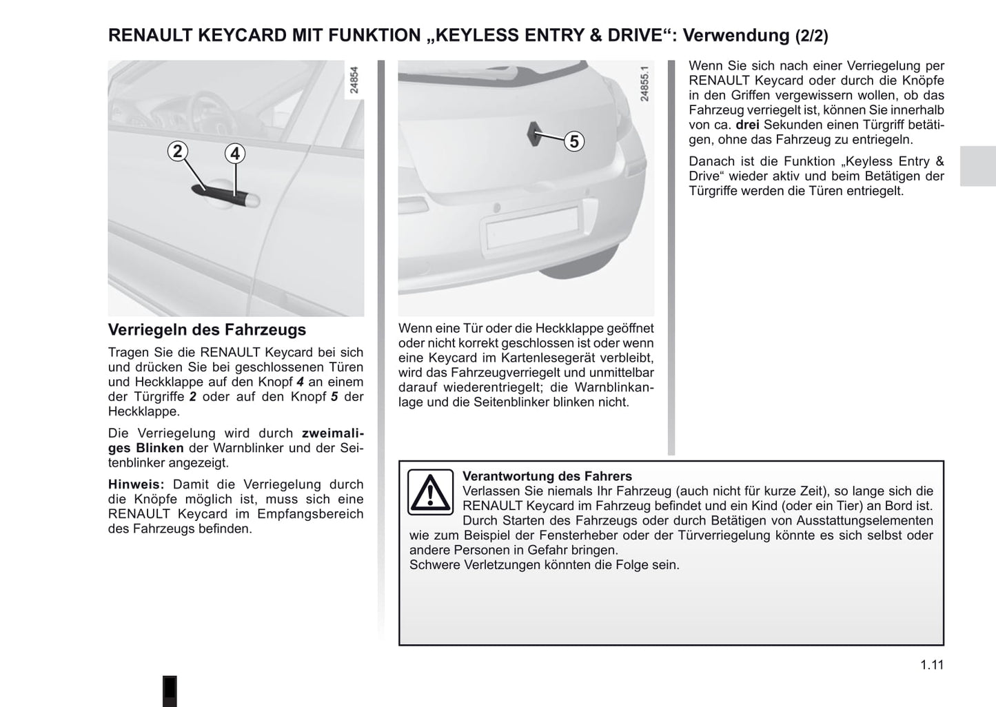 2012-2013 Renault Clio Owner's Manual | German