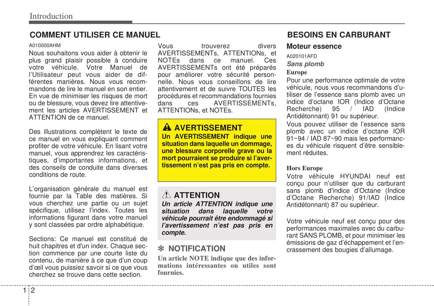 2008-2009 Hyundai i20 Owner's Manual | French