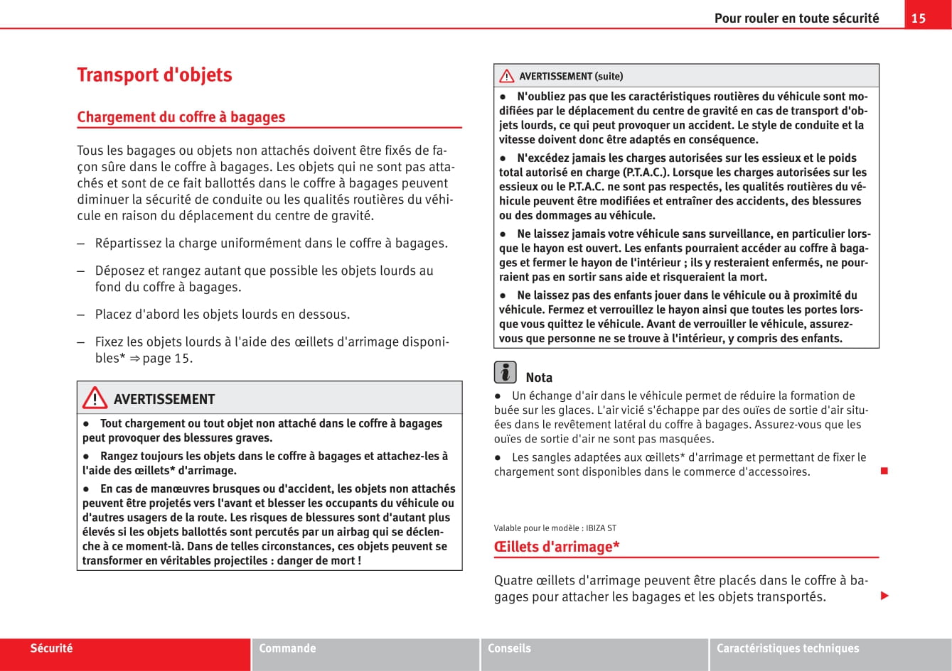 2012-2015 Seat Ibiza Manuel du propriétaire | Français