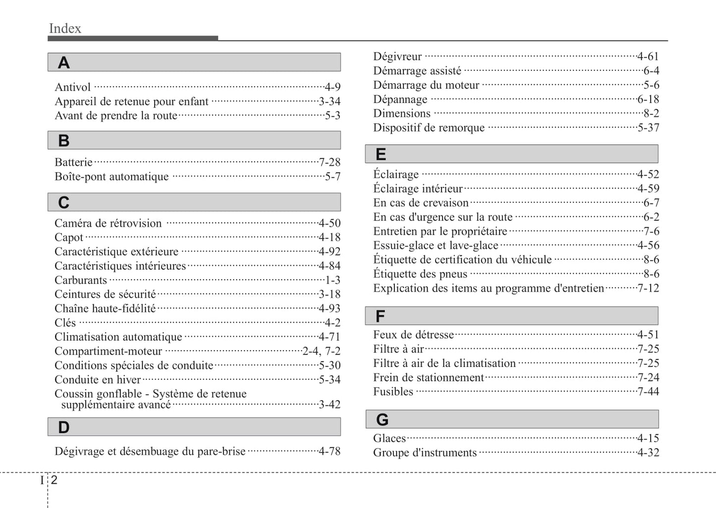 2008-2013 Kia Rondo Manuel du propriétaire | Français