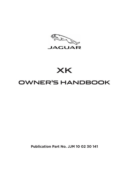2014 Jaguar XK Manuel du propriétaire | Anglais