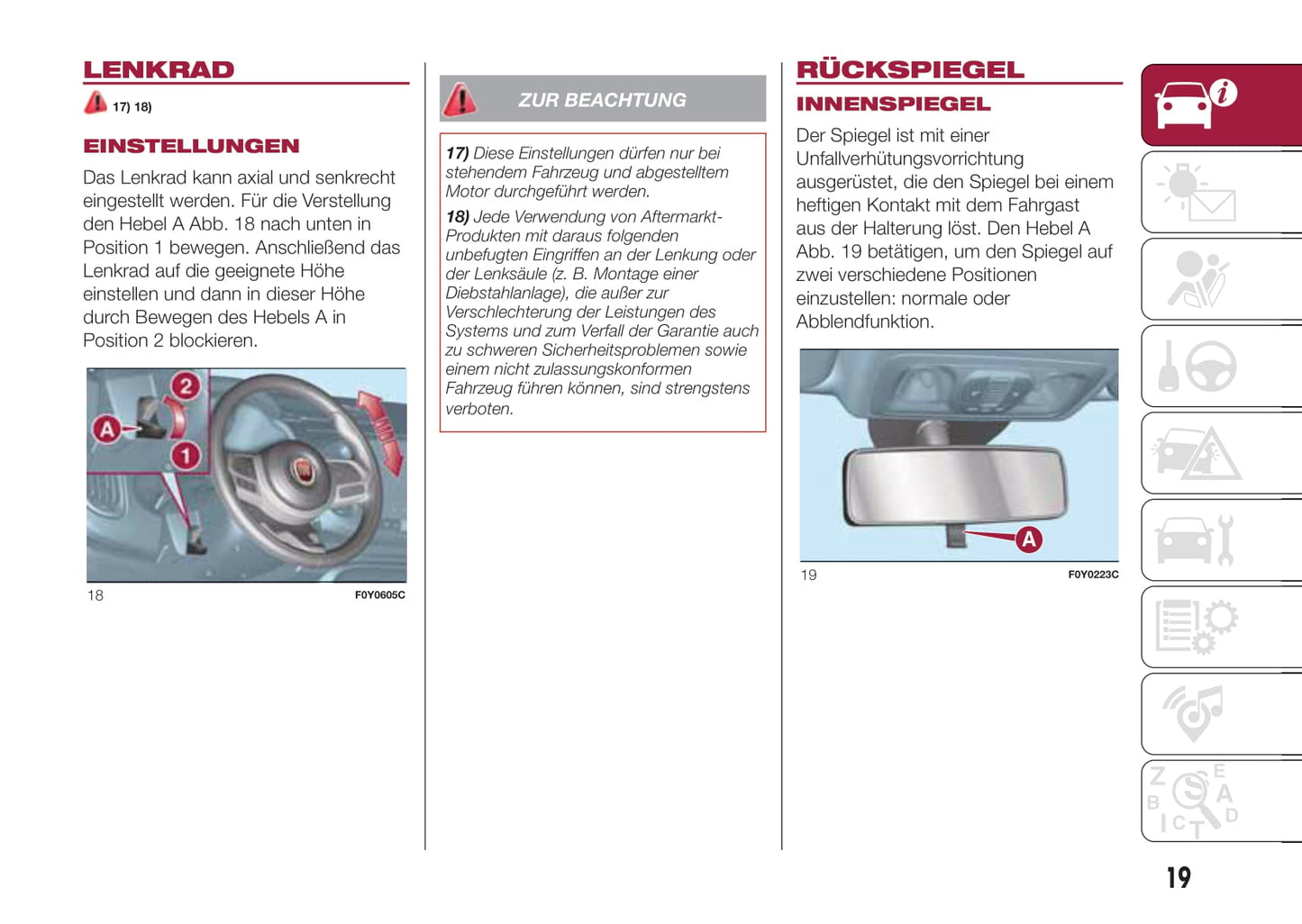 2013-2018 Fiat 500L Living Manuel du propriétaire | Allemand