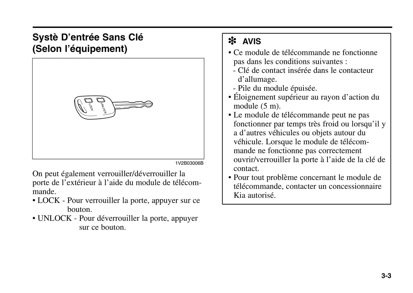 2000-2005 Kia Rio Manuel du propriétaire | Français