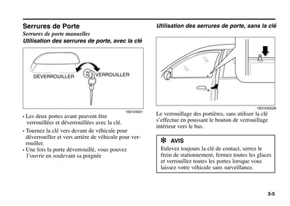 2000-2005 Kia Rio Manuel du propriétaire | Français