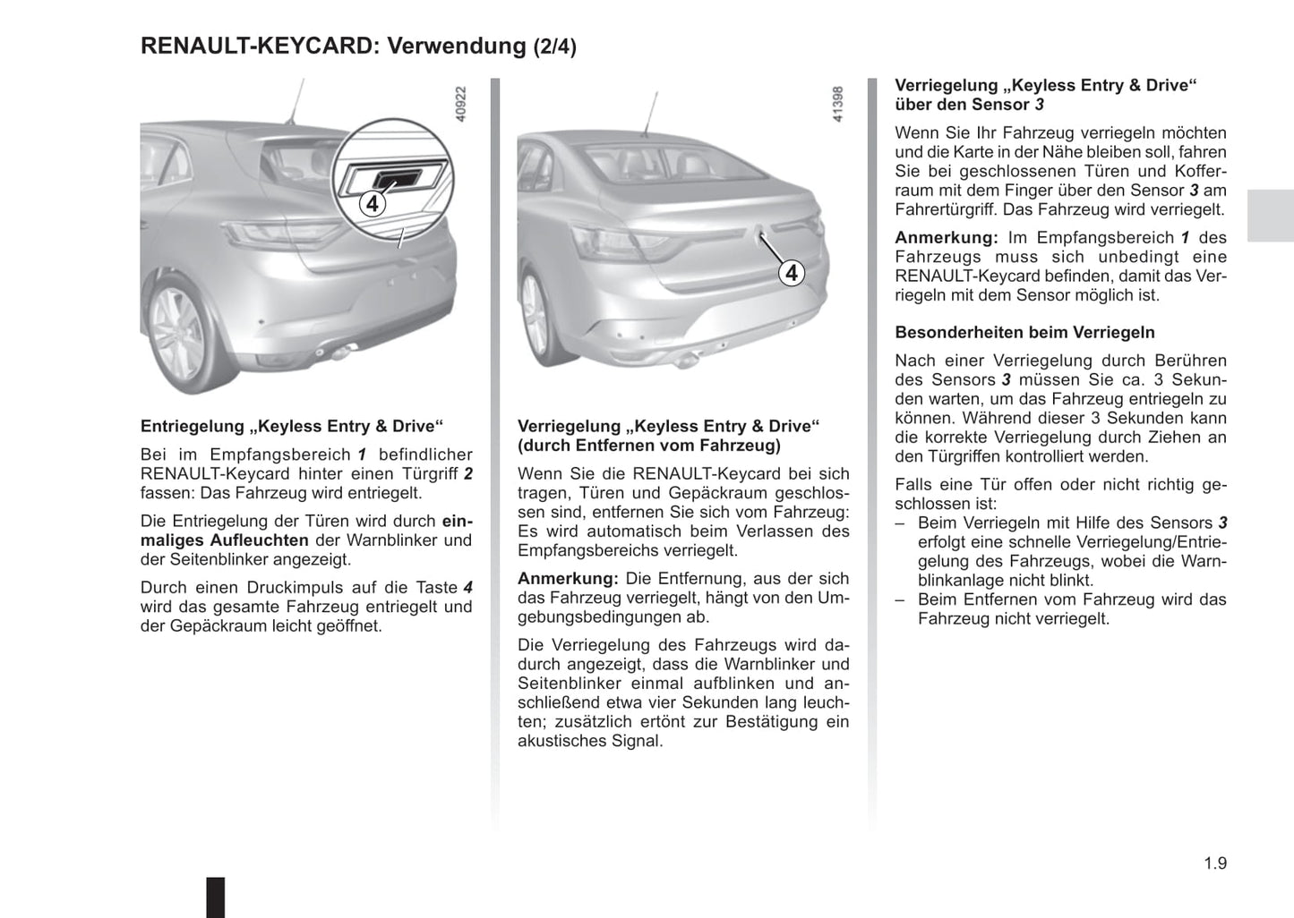 2016-2020 Renault Mégane Manuel du propriétaire | Allemand