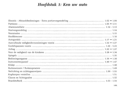 2000-2001 Renault Trafic Owner's Manual | Dutch