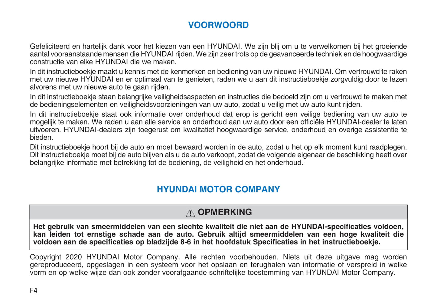 2020-2021 Hyundai Nexo Gebruikershandleiding | Nederlands