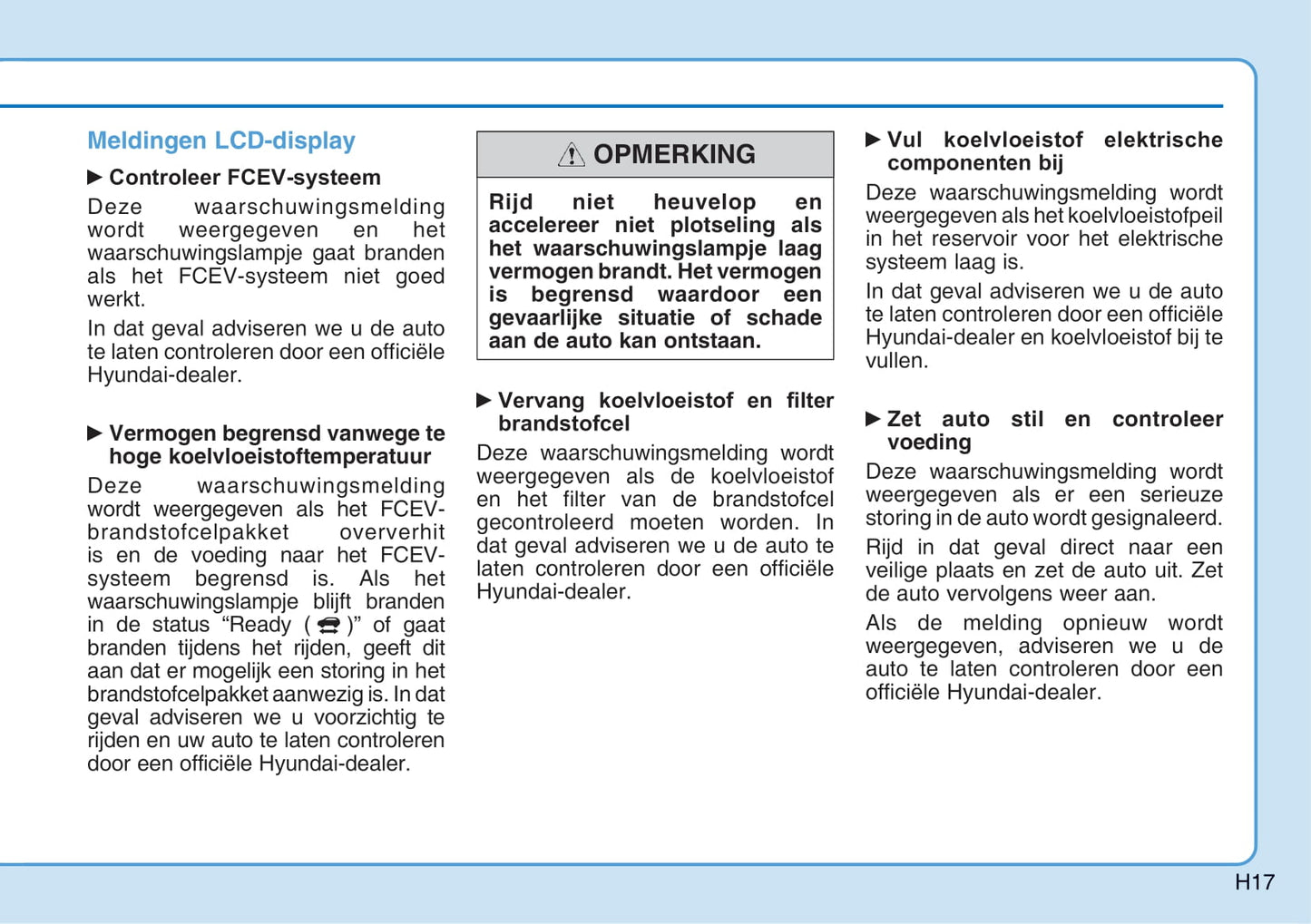 2020-2021 Hyundai Nexo Gebruikershandleiding | Nederlands