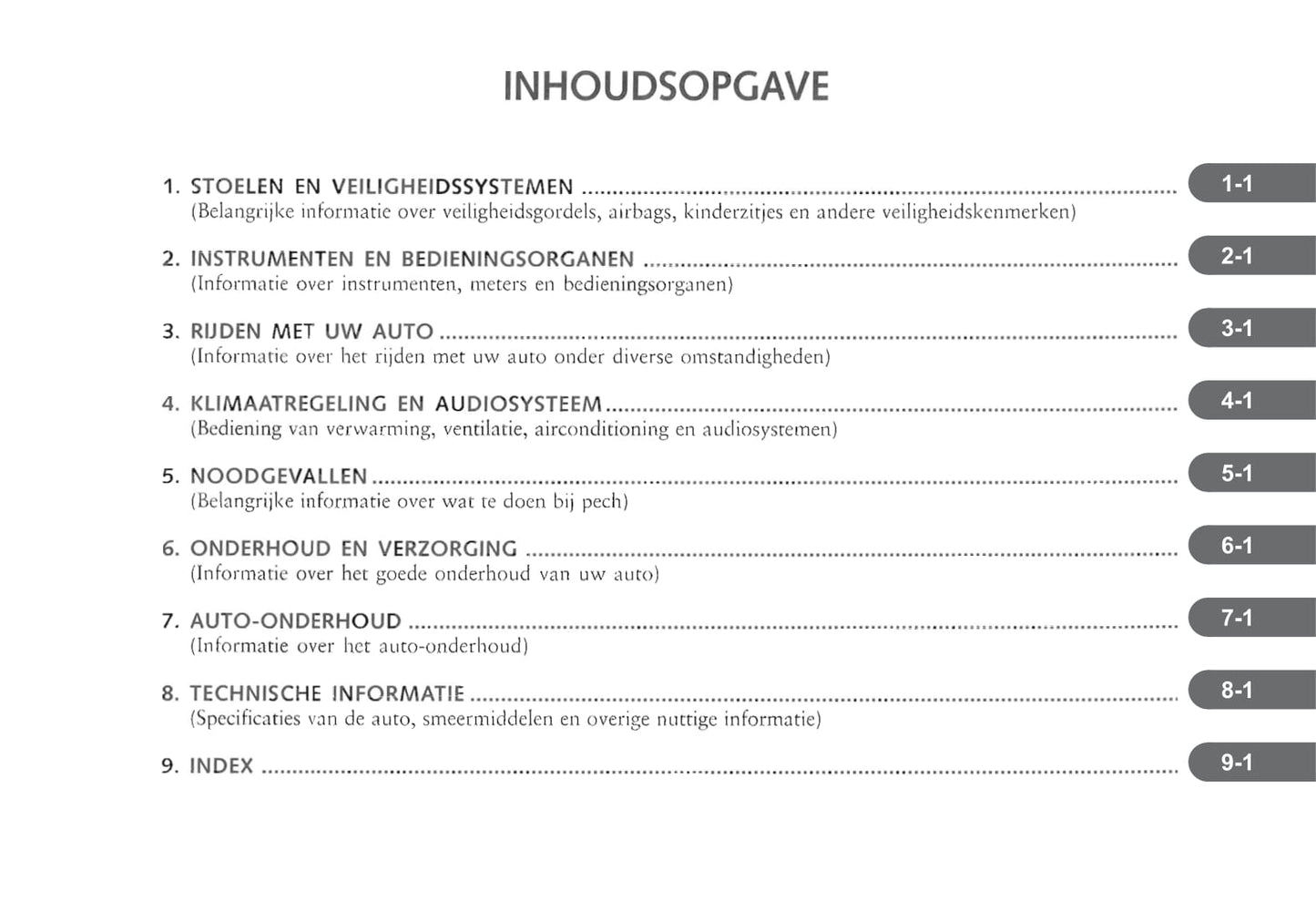 2004-2010 Chevrolet Nubira/Nubira Wagon Owner's Manual | Dutch