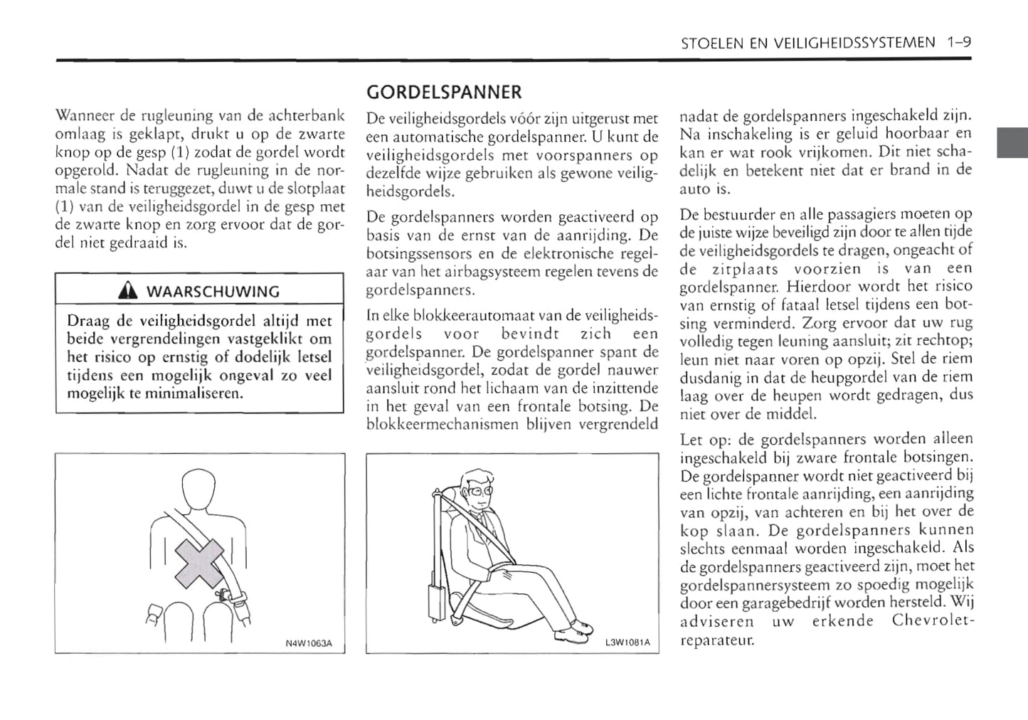 2004-2010 Chevrolet Nubira Owner's Manual | Dutch