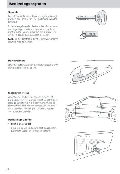 1993-1997 Ford Probe Owner's Manual | Dutch