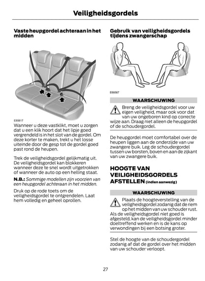 2014-2015 Ford EcoSport Owner's Manual | Dutch