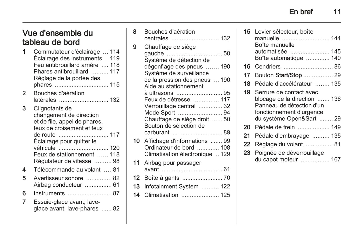 2010-2011 Opel Zafira Manuel du propriétaire | Français