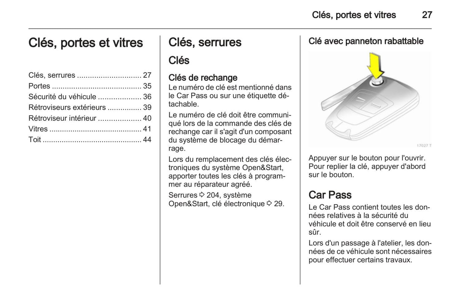 2010-2011 Opel Zafira Manuel du propriétaire | Français