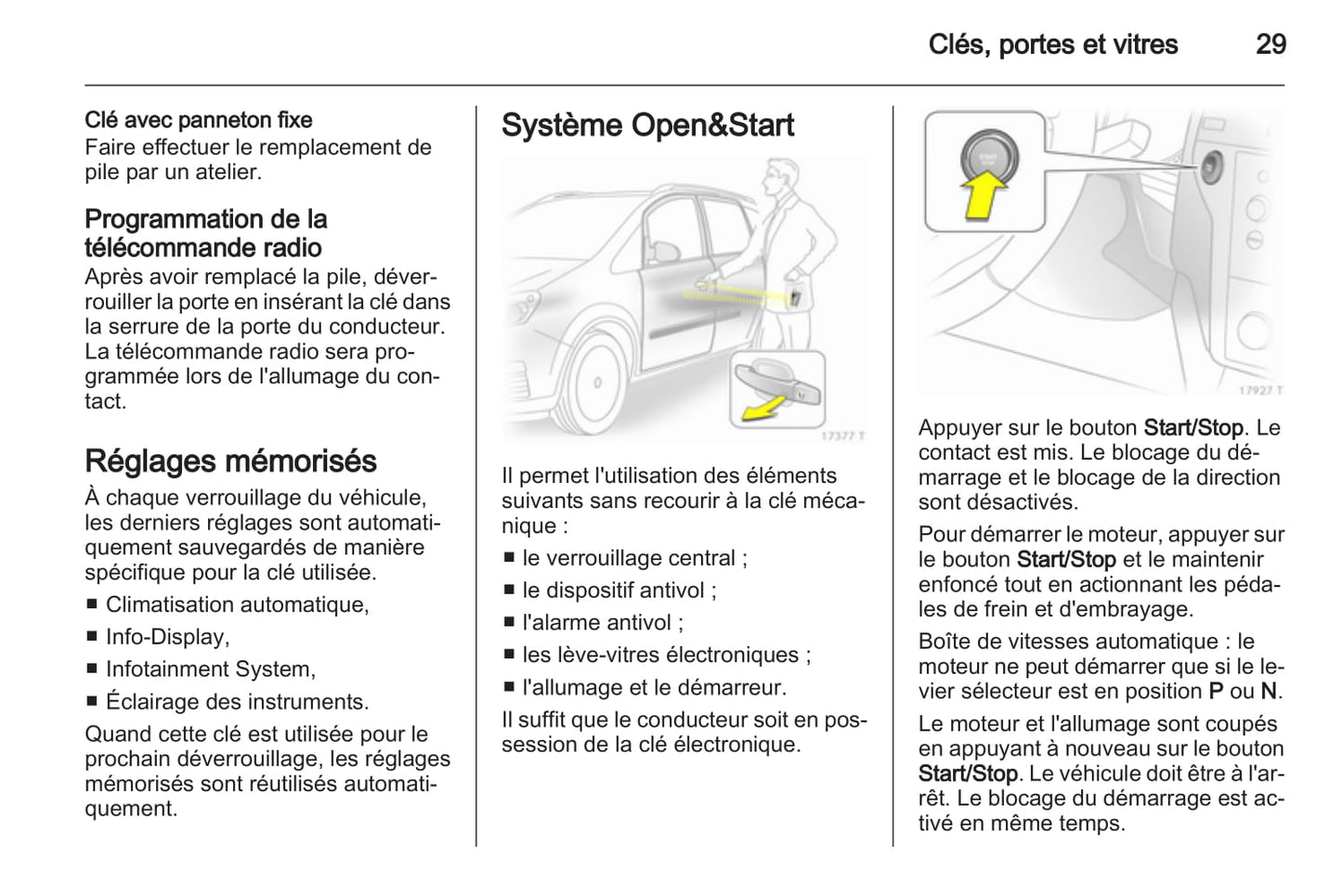 2010-2011 Opel Zafira Manuel du propriétaire | Français