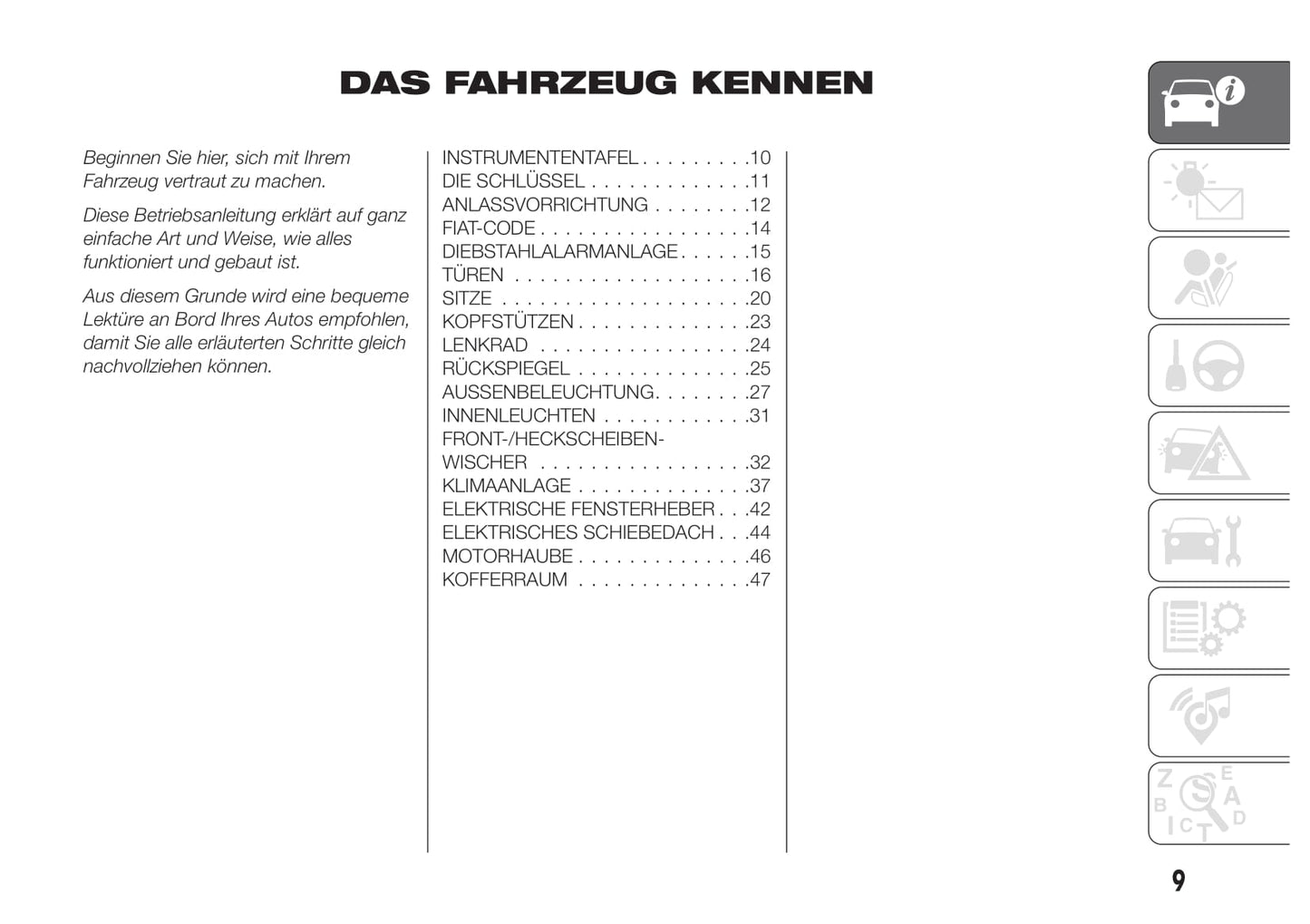 2019-2020 Fiat 500X Owner's Manual | German