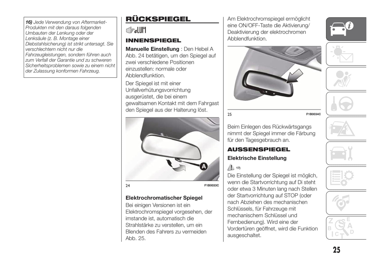 2019-2020 Fiat 500X Owner's Manual | German