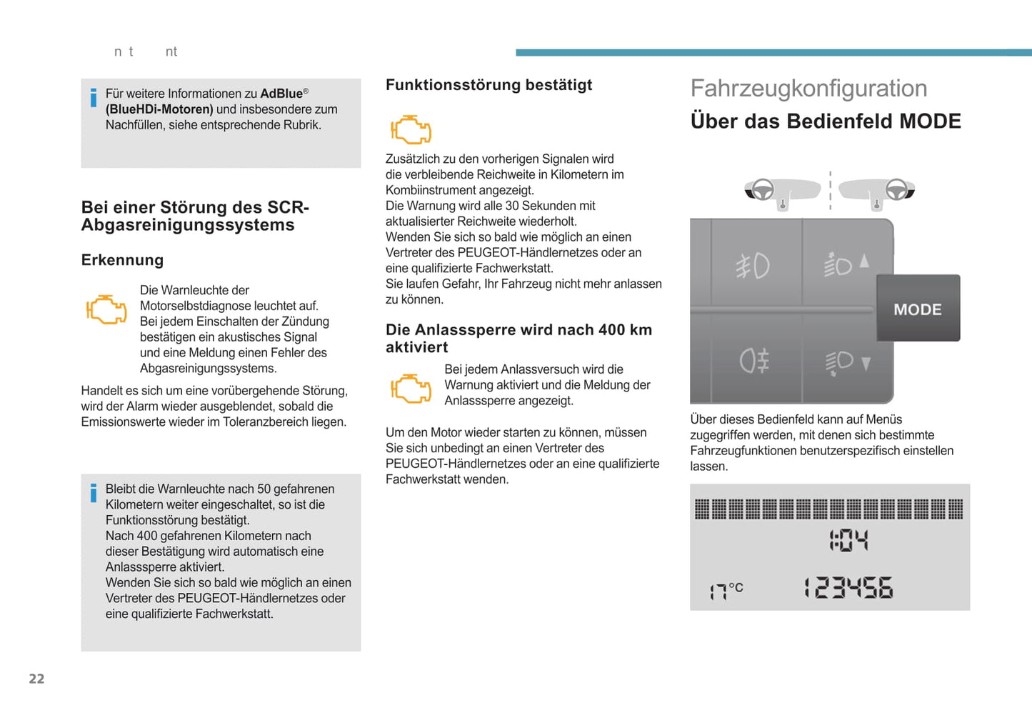 2017-2019 Peugeot Boxer Owner's Manual | German