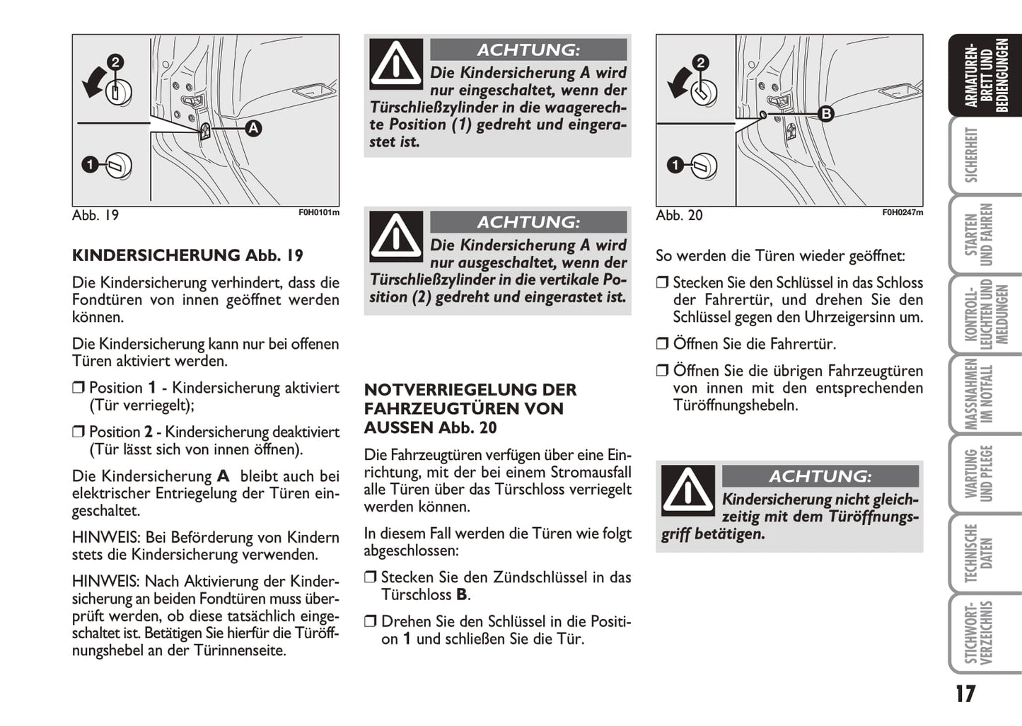 2010-2011 Fiat Idea Owner's Manual | German