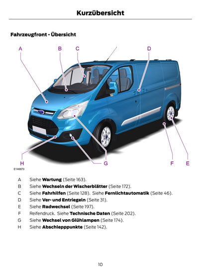 2015-2016 Ford Tourneo Custom/Transit Custom Owner's Manual | German