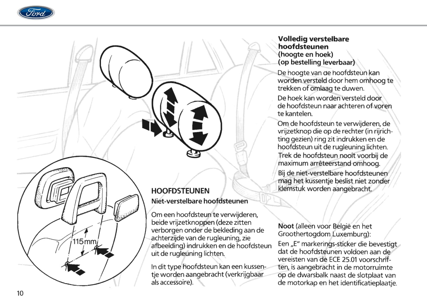 1986-1990 Ford Escort Owner's Manual | Dutch