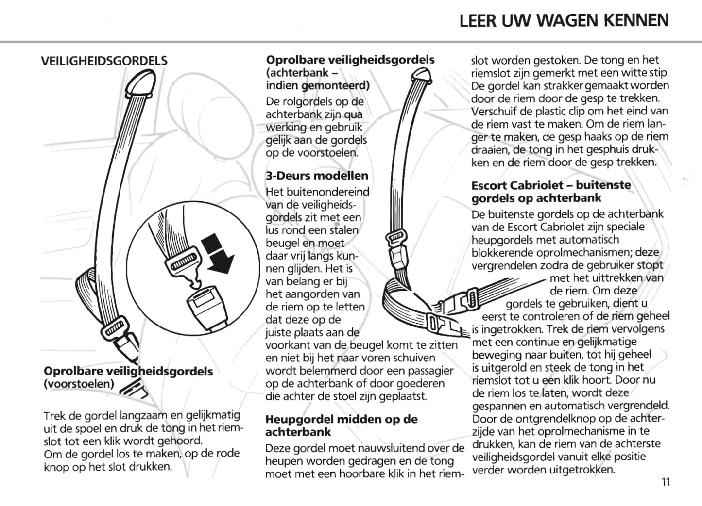 1986-1990 Ford Escort Owner's Manual | Dutch